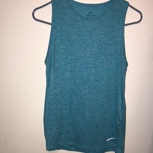 Blue Silk Nike Dry Fit Tank Top